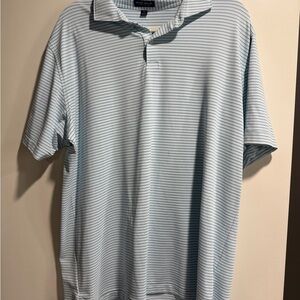 Peter Millar Crown Crafted Blue Striped Polo Shirt